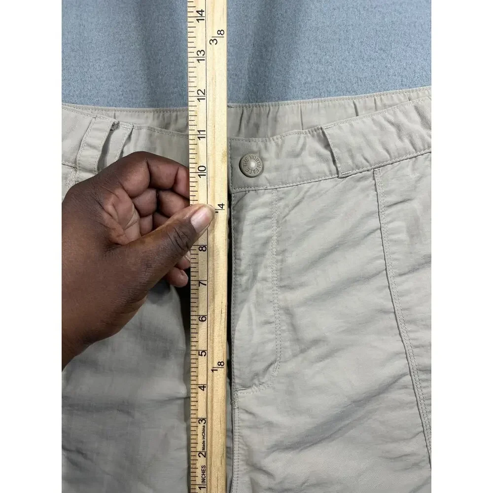 North Face Cargo Shorts for Men - Light Beige, Size L, Outdoor Nylon Wear